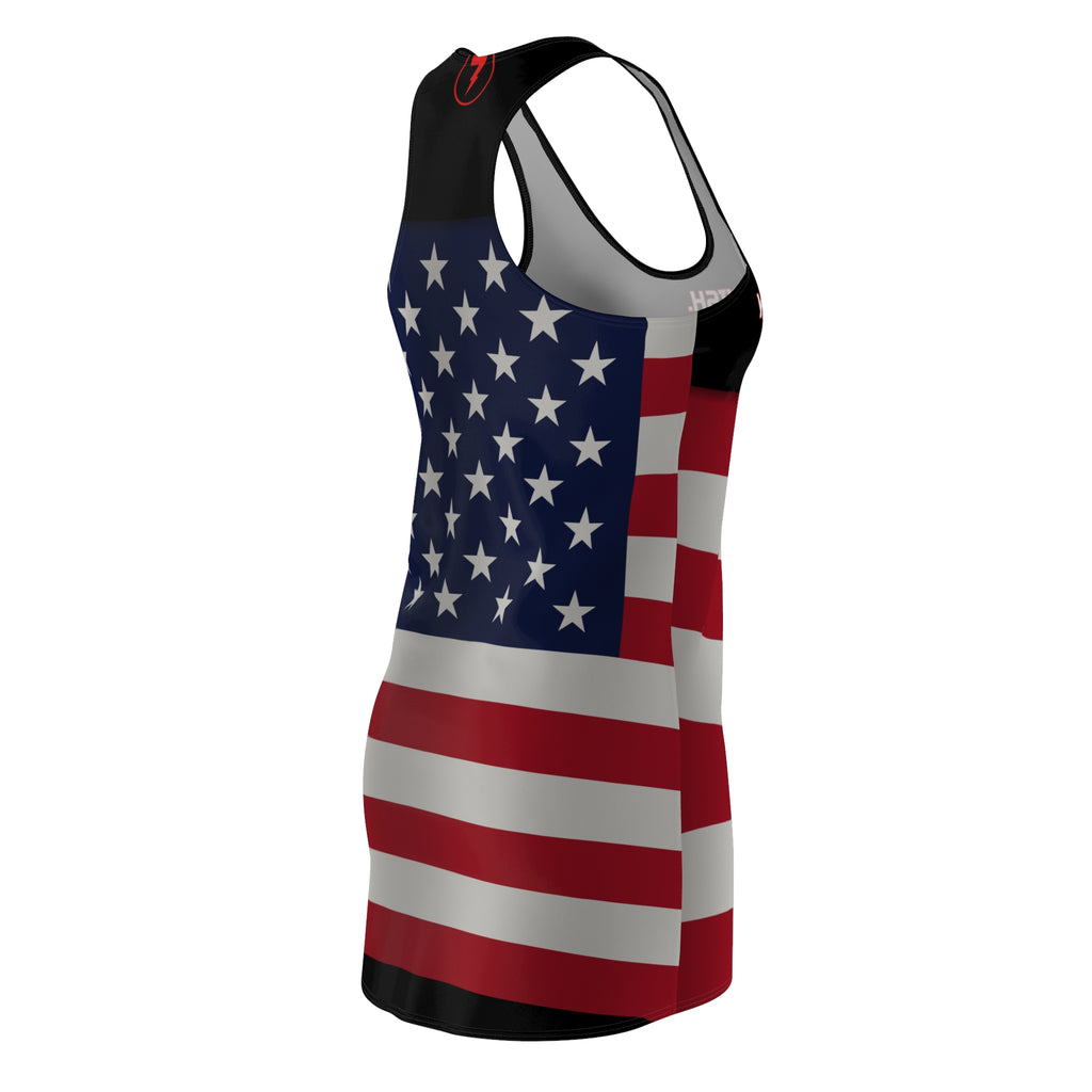 SEV7NTH WIRE YOU WISH. Flag Racerback Dress
