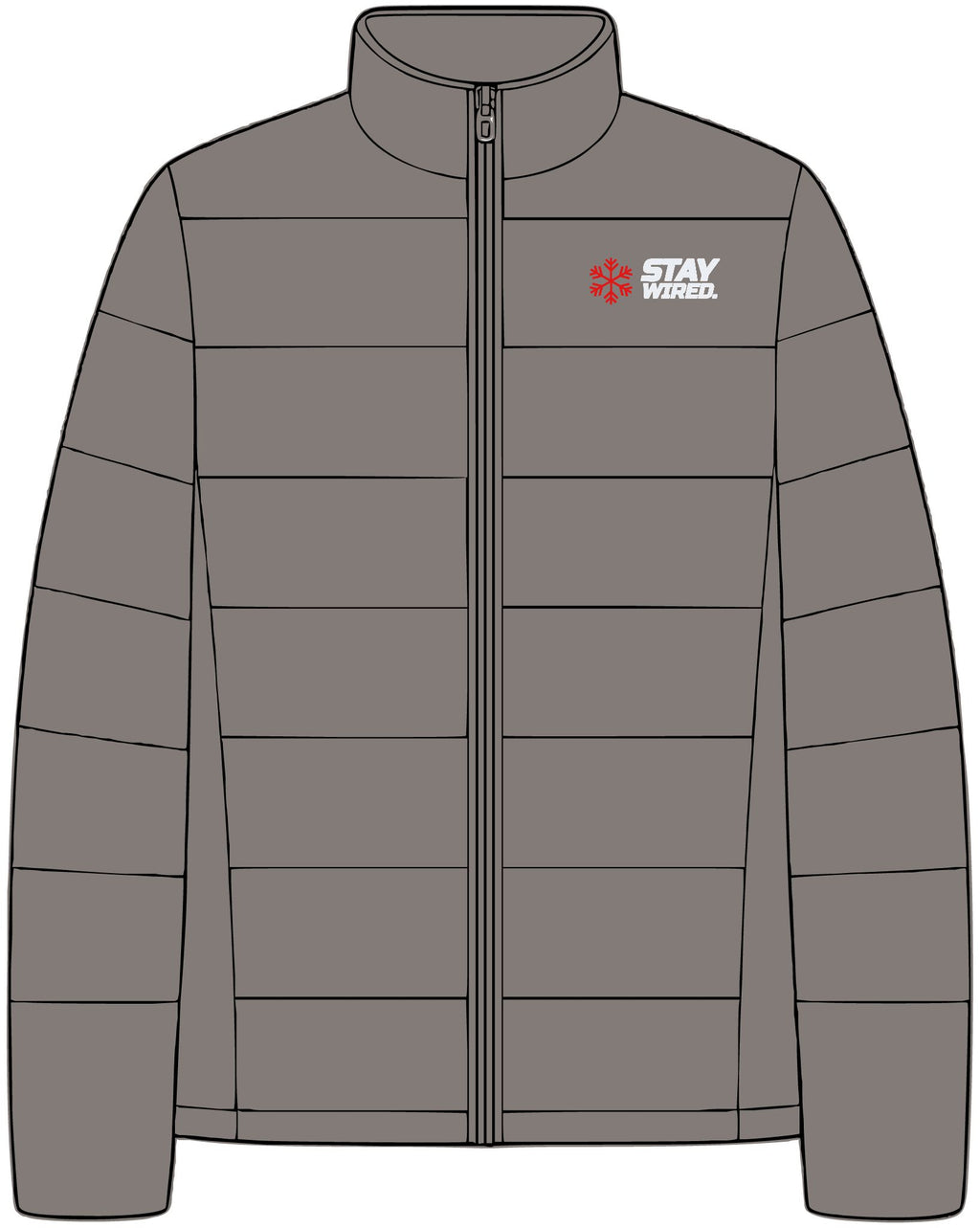 SEV7NTH WIRE STAY WIRED. SNOWFLAKE Puffer Jacket