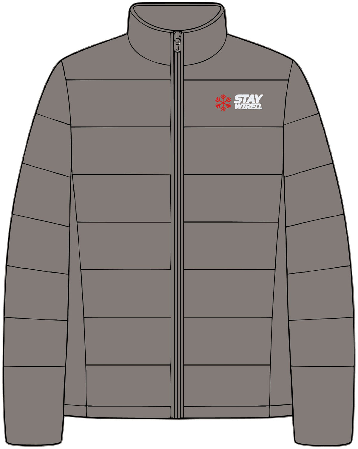 SEV7NTH WIRE STAY WIRED. SNOWFLAKE Puffer Jacket