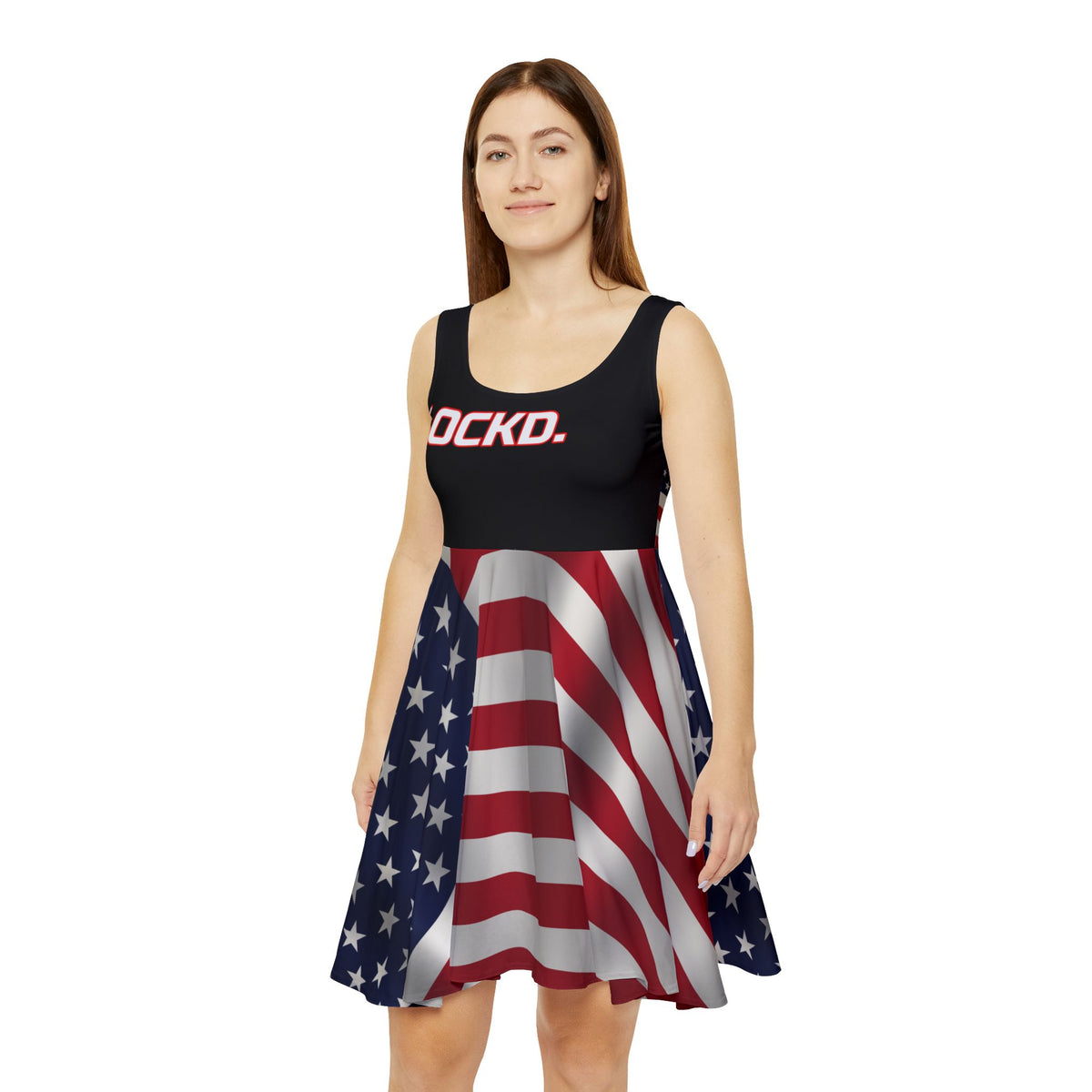 SEV7NTH WIRE LOCKD. Flag Skater Dress