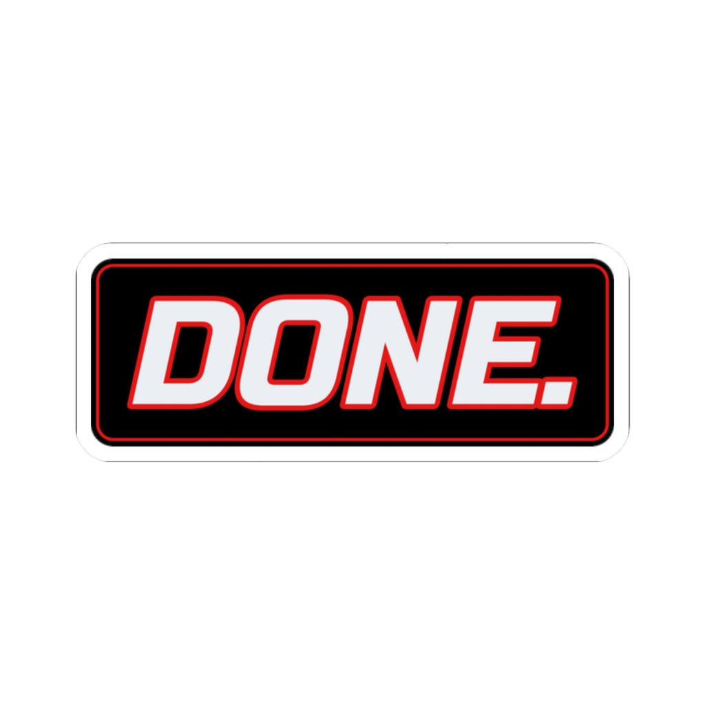 SEV7NTH WIRE "DONE." Sticker